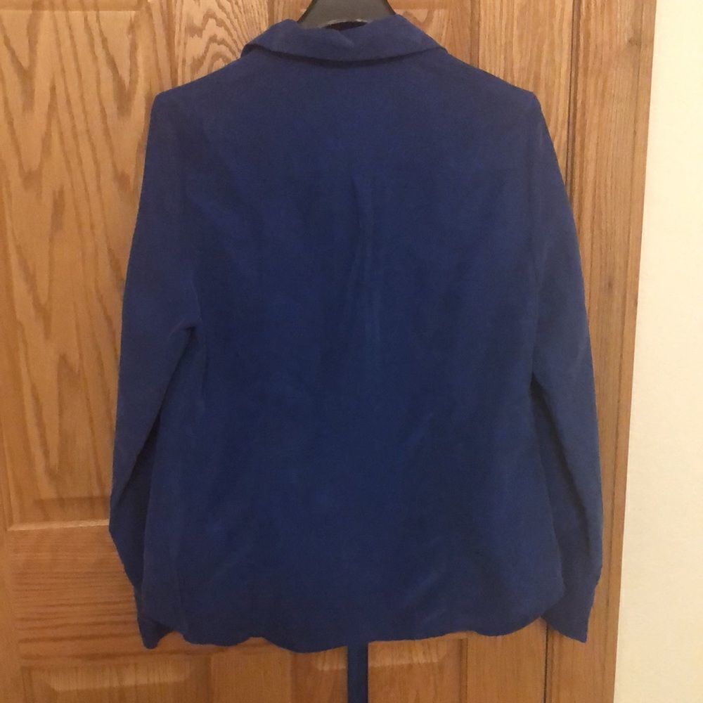Blue Modal blend button up shirt - Picture 4 of 7